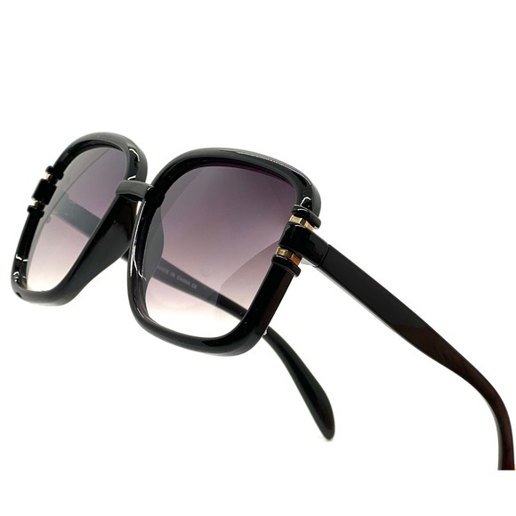 Oversized Square Sunglasses Women Black Gradient Lenses‎ Eyewear UV Protection - Picture 3 of 6